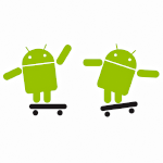 Two Android robots